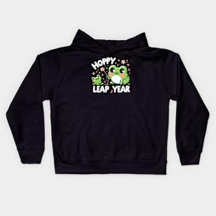 Hoppy Leap Year - Frog Kids Hoodie